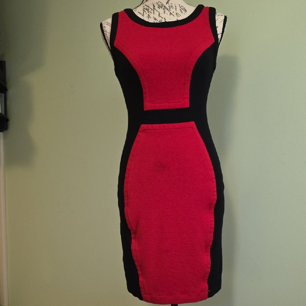 Yoana Baraschi Red and Black Mini Dress